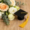 10pcs Mini Sombrero Graduación Para Recuerdos De Graduacion Color Amarillo