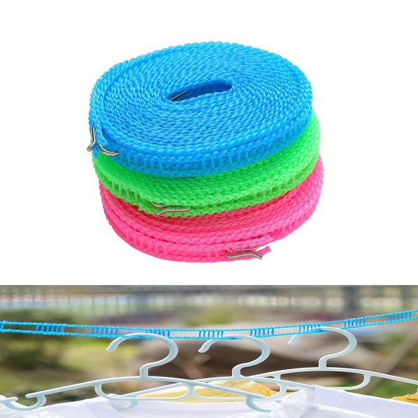 WEIAIGI 2PCS 26.25ft Retractable Clothesline Outdoor - Heavy Duty Polyethylene