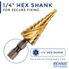 3 Pack - 4mm to 32mm Spiral Flute Step Drill