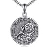 YFN Sisyphus Necklace Sterling Silver Religious Protector Pendant Greek God