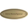 Oval Brass Plaque with Engraving