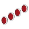 Red Reflector ABS Trim Round Reflective Safety Protection Car Motorcycle