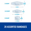 Nexcare Strong Hold Pain-Free Removal Bandages, Assorted Sizes, 20 Count