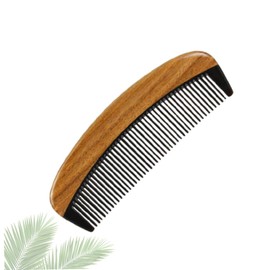 Baluue Natural Green Sandalwood Bull Horn Hair Brush for Women Hair Comb for Women Smooth Portable