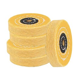 5 Pcs 3'' Cotton Cloth Polishing Wheel Soft Cotton Fine Finishing Wheel for Bench Grinder/Bench Buffer, 3/8'' Arbor Hole