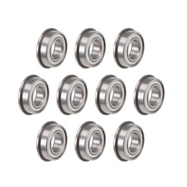 sourcing map F688ZZ Flanged Ball Bearing 8x16x5mm Shielded Chrome Steel Flange Rip Bearings 10pcs
