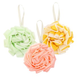 SAFIGLE 3pcs Bath Balls Shower Loofahs for Skin Cleaning Soft and Fluffy Bath Sponges for Daily Deep Cleansing Compact Design for Men and Women Bathing Accessories Random Random Color