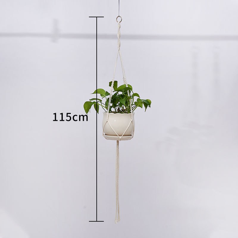 WeedGuard Outdoor Plant Hanger Macrame – Handcrafted Knotted Lifting Rope