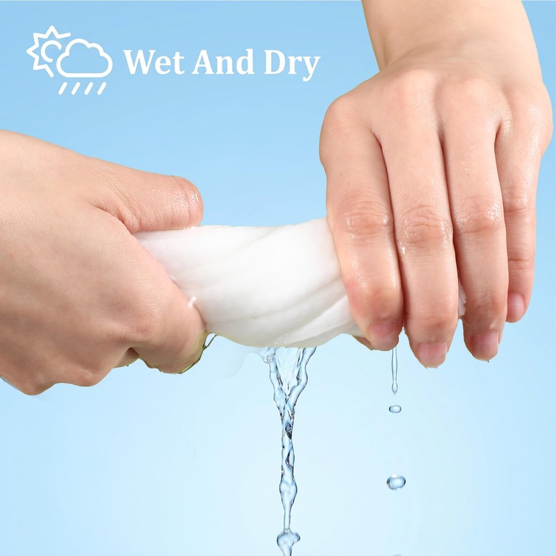 Sibba 100 Count Disposable Hair Drying Towels Bath Hair Towels,