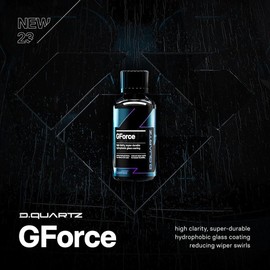 CARPRO DQUARTZ GForce Glass Coating - Windshield & Window Rain Repellent Glass Treatment Sealant Ceramic Coating for Crystal-Clear Vision - Super Durable Hydrophobic Slickness - (10mL w/Eraser)