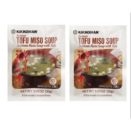 Kikkoman Instant TOFU MISO Soybean Paste Soup w/ Tofu 1.05oz (30g) Pack of 2