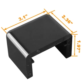 Hood Rest Bumper Bushing Channel Slide on 2 Pack Compatible with Peterbilt Specific Truck Models Replaces 13-04711 30.4016 HM75-65711 M13353 M13353UB