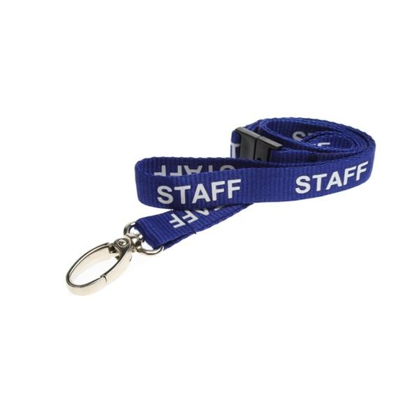 Customcard ltd Staff Lanyard Metal Clip for Identity Id Card Pass Badge Holder - Blue (Pack of 5)