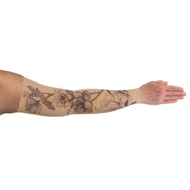 LympheDIVAs Medical Graduated Compression Sleeve for Lymphedema (Long 20-30 mmHg Large, Magnolia)