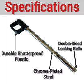 TreadLife Fitness RING HANDLE Weight Stack Pin Universal Replacement - Heavy Duty - Rod Insert Gym