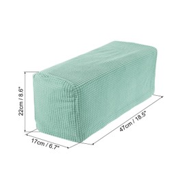 sourcing map 2pcs Stretch Armrest Covers for Chairs/Sofas, Couch Arm Covers with Twist Pin, Furniture Protector Slipcovers for Sofa Chair Recliner Mint Green