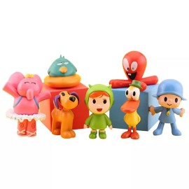 Unbranded 7pcs Set Pocoyo Figure Toy Pocoyo, Elly, Pato, Loula, Nina, Sleepy Bird, Fred