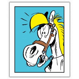 ZigZag Editions Poster offset Lucky Luke, Jolly Jumper Blue Portrait (28x35,5cm)