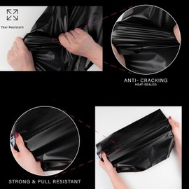 Poly Mailers 10 * 13 Inch 50 pcs Shipping Bags for Small Business Mailing Envelopes for Clothing，Waterproof and tear proof pouch with strong self-sealing glue Large bags (Black)