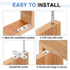 sourcing map 4Pcs 360 Degree Rotating Pivot Hinges, 57 x