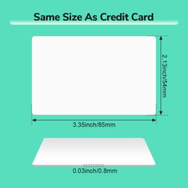 RFID ISO14443A 13.56 MHz Printable Blank Card,Compatible with MF Classic 1k PVC Card for Smart Home and Access Control,Hotel Key etc.