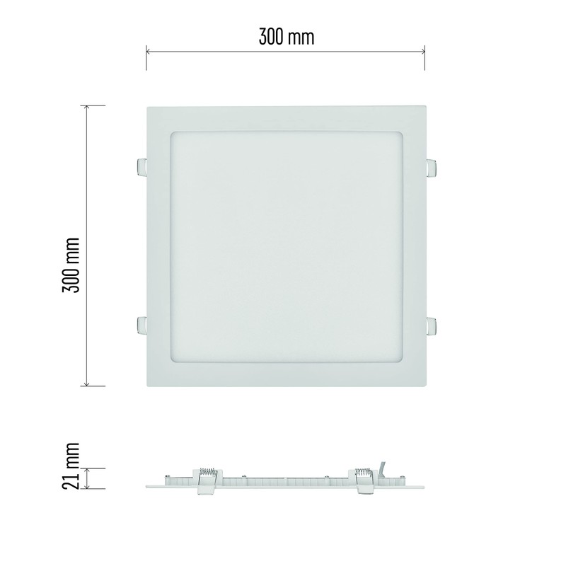 EMOS LED Panel 18 W Square 1500 lm Recessed Ceiling