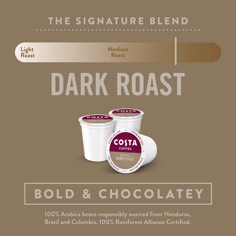 Costa Coffee Dark Roast Single Serve Pods - Signature Blend