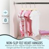 TechZoo 25 Premium Baby Velvet Hangers - 11.8 Inches Non-Slip