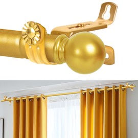 Adjustable Curtain Rod Brackets (Set of 2) – Heavy-Duty Wall Mount Holders for 1-Inch Drapery Rods, Rust-Resistant Black Iron, Easy Installation,Perfect for Curtains,Drapes and Shower Curtains