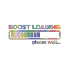 RDW Boost Loading Premium Sticker Decal Oil Slick Rainbow Holographic Metallic JDM kdm Import Turbo Drift - Oil Slick - 4" W x 1.52" H