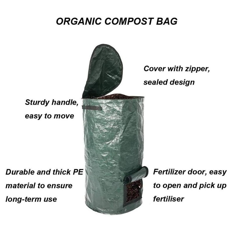2 Pack Organic Compost Bags 15 Gallon 34 Gallon Garden