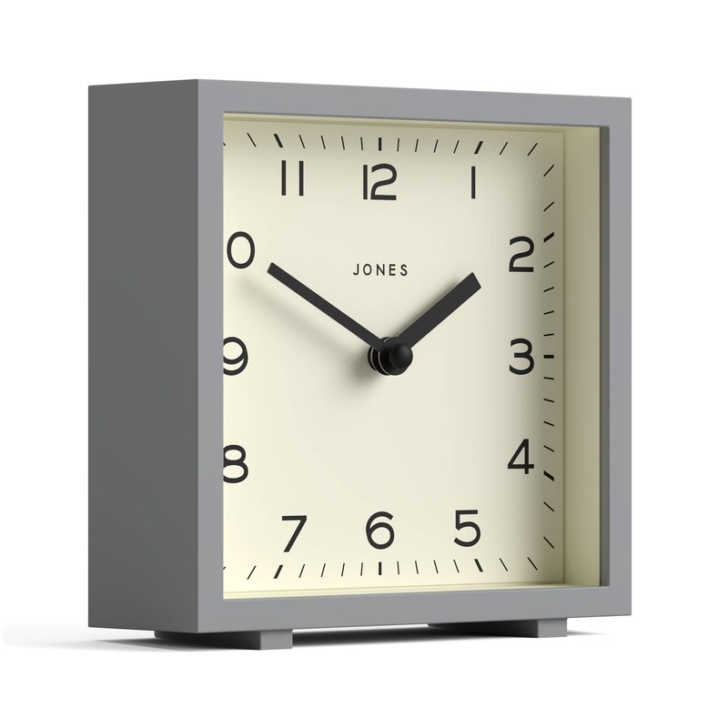 Jones Clocks® Disco desk clock | Sleek square design |