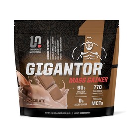 Undefined Nutrition Gigantor Mass Gainer by Brian Shaw (60g Protein, 30 Servings, up to 790 Quality Calories) – Hardcore Hard Gainer Formula with 5- Phase Protein Blend (5.16 lbs, Vanilla)