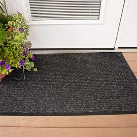 Notrax Notrax 109 Brush Step Carpeted Indoor/Outdoor Entrance Mat for Home or Office, 3' X 5', Absorbent Slip Resistant Heavy Duty Entry Mat, Charcoal, 109S0035CH