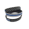 Great 1 Thin Blue Line American Flag Silicone Stretchable Bracelet