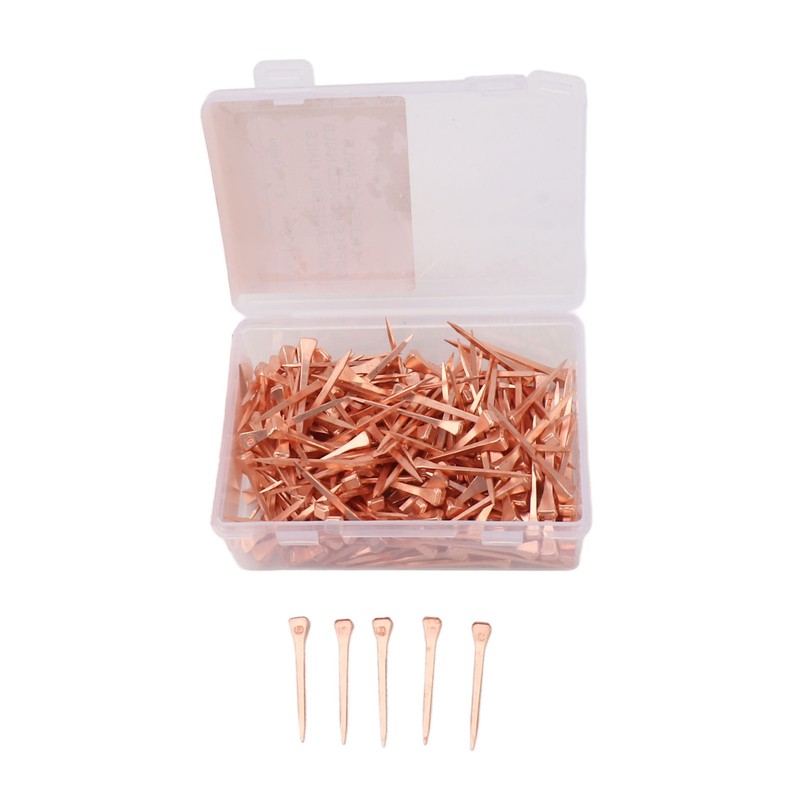 250Pcs Horseshoe Nails Copper Plated Rustproof Equestrian Riding Equipment Pet