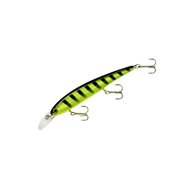Bandit Walleye Shallow Tackle, Chartreuse Black Stripes, 4 3/4"