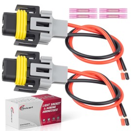Svicari High/Low Beam Headlights Pigtail Connector Wire Harness Fit for Freightliner Cascadia 2008-2017 Replace OE A0651907002 2Wire 2PCS