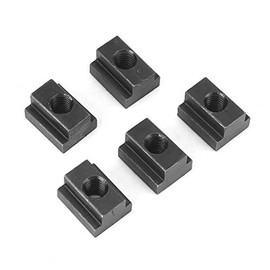 Slot Nuts, Pack of 5 T-Nut M8 / M10 Threaded T-Slot Nuts, Made of Black Oxide, for Machines Tool Table (M8)