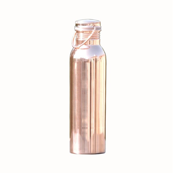 AncientImpex Pure Copper Water Bottle with Carrying Handle | Seamless