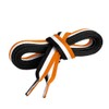 [Allegra K] Striped Canvas Shoelaces, Flat Laces, Flat Laces, Wide