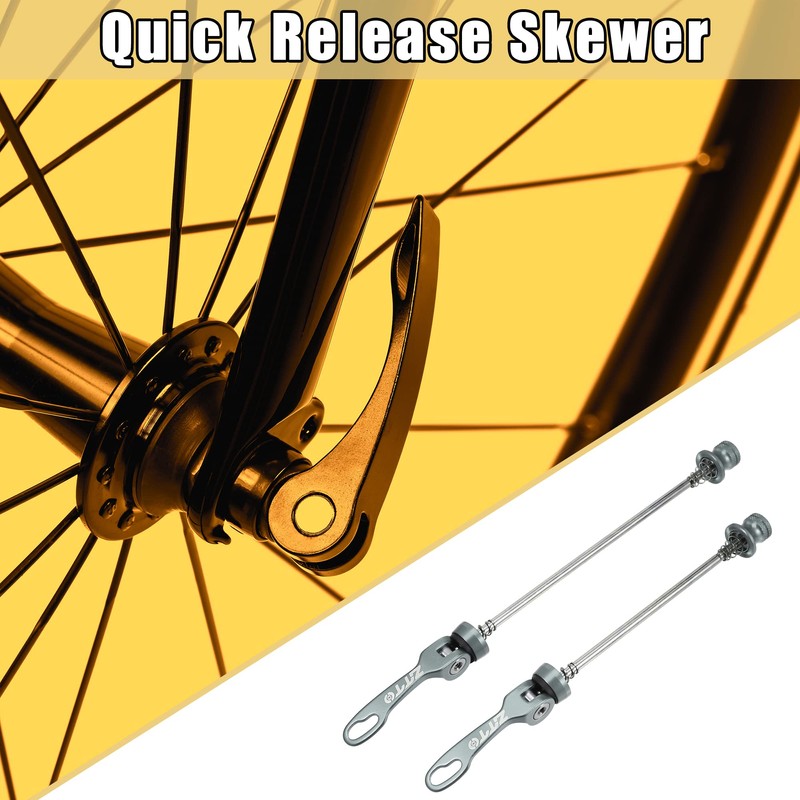 A ABSOPRO Bicycle Quick Release Axle Skewers 5.91 Inch 7.28