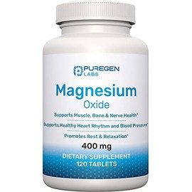 P Puregen Labs Suplemento de Magnesio de 400 Mg [alta Potencia]: