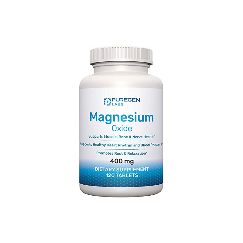 P Puregen Labs Suplemento de Magnesio de 400 Mg [alta