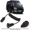 7 Pin Trailer Plug With 98.4in Spring Extension Cable 12V