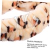 Healeved 4pcs Coral Fleece Elastic Headbands for Women Soft Stretchy