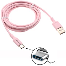 10ft Long USB-C Cable Pink Charger Cord Compatible with Lenovo Tab P11 Pro (2020,2022)/P11 Plus (2021)/Yoga Tab 11 (2021), Power Wire Type-C Fast Charge Sync