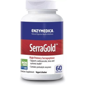 Enzymedica,  SerraGold  60 Capsules, Casein-Free, Dairy-Free, Egg-Free,