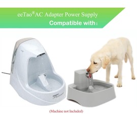 eeTao 12V AC Adapter Charger Compatible with PetSafe PWW00-13703 PWW0013703 ZWW00-16558 ZWW0016558 Drinkwell Platinum Dog and Cat Water Fountain AC12V 200mA 12.0V 0.2A Power Supply Cord Cable