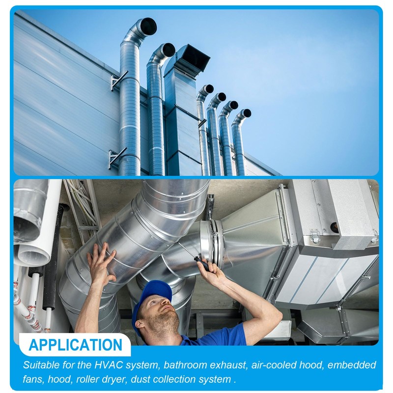 PATIKIL 6" to 4" Eccentric Duct Reducer, 1Pcs Galvanized Iron